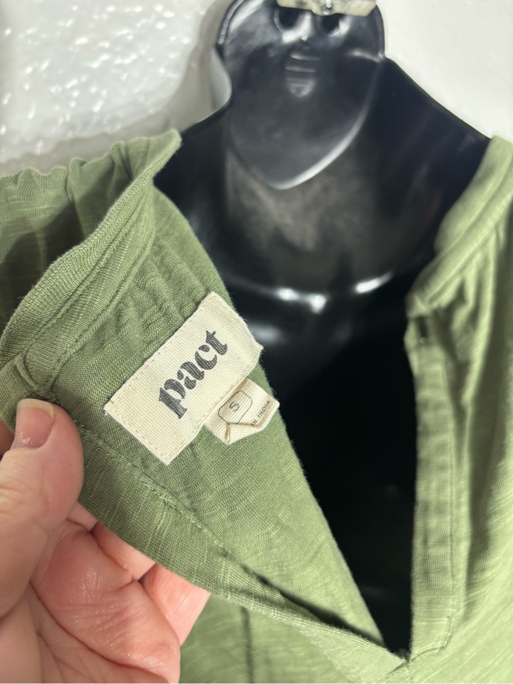 Pact organic cotton women’s small green heathered jumpsuit jogger capsule - Picture 4 of 6
